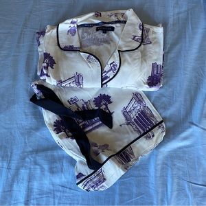 Katie Kime Fort Worth Toile Pajama Shorts Set - NWT!